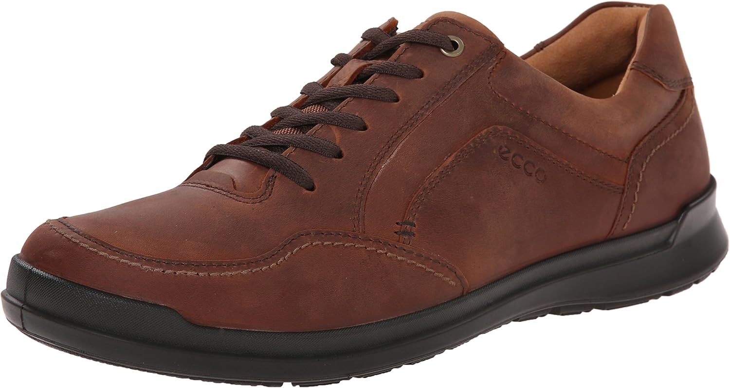 ecco 爱步cco howell 男士系鞋带低帮鞋 braun (cognac 2053) 44 eu